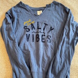 Blue 'Salty Vibes' Sweatshirt